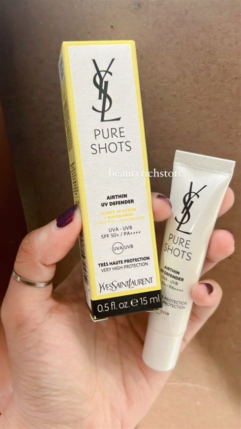 ysl pure shots sunscreen review|Yves Saint Laurent Pure Shots Airthin UV Defender SPF50+ Review.